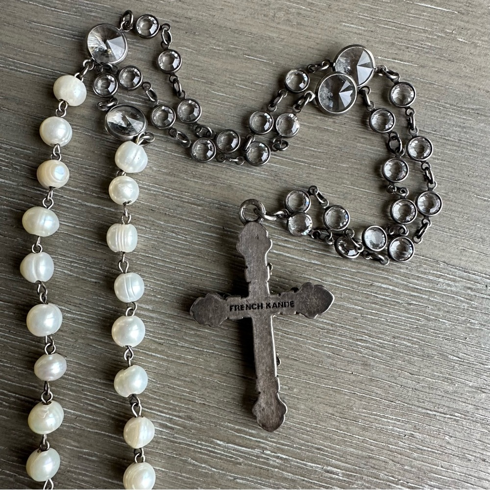 French Kande Cross Necklace